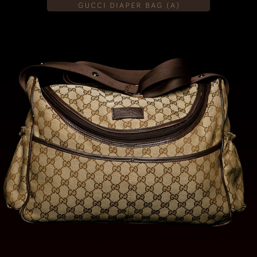 Gucci Diaper Bag W/ Baby Carrier and Bottle Holder